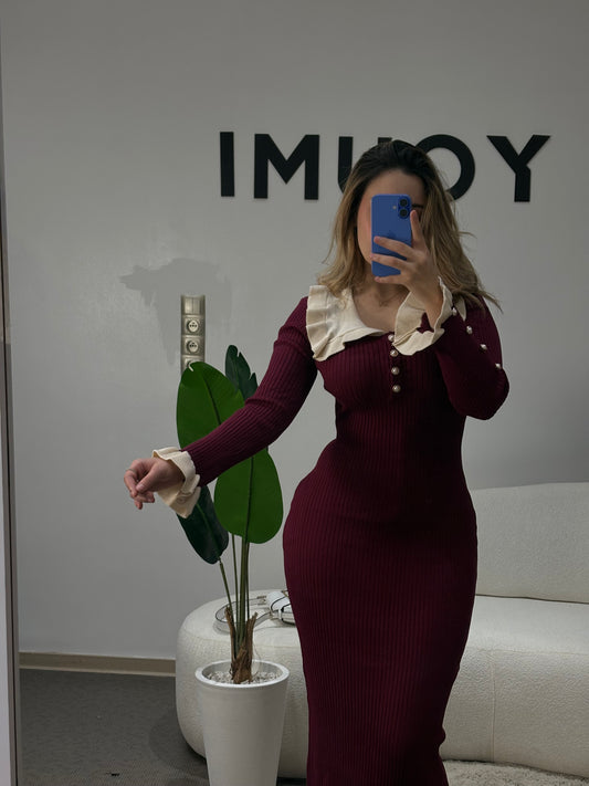 London Long Sleeve Sweater Midi Dress