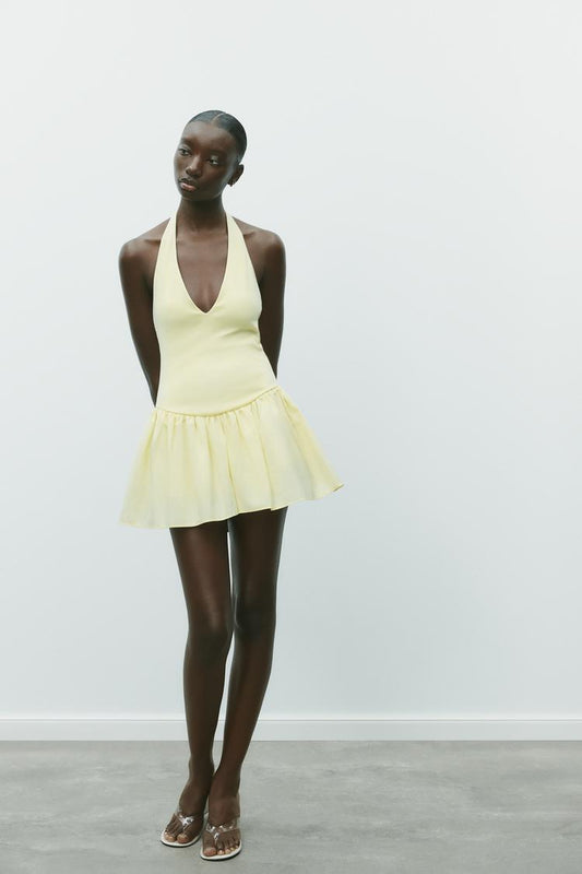 Yellow mini dress 💛