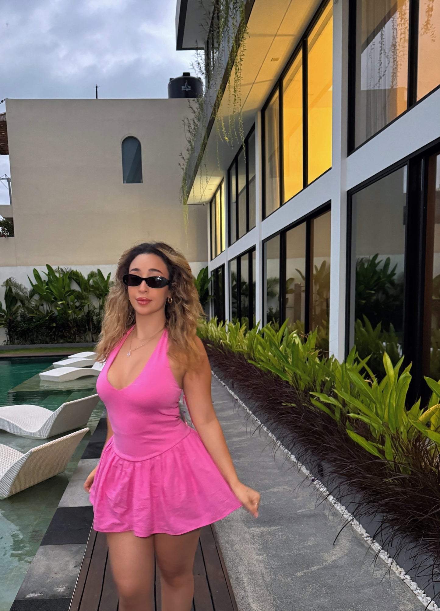 Pink mini dress 💓